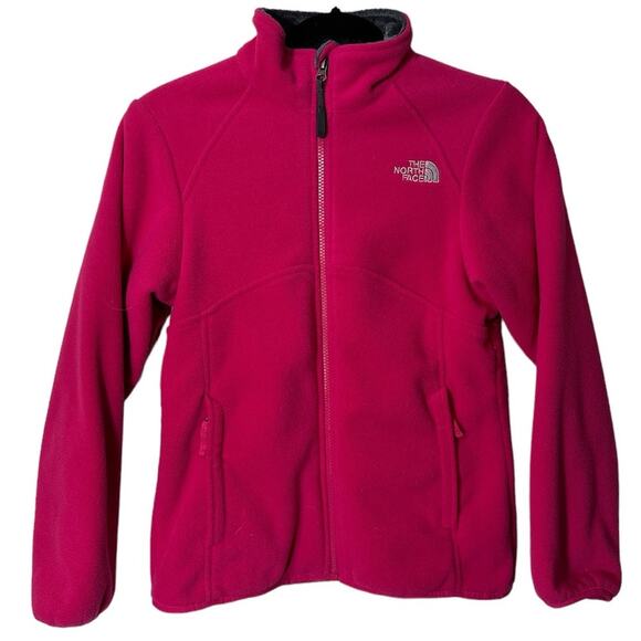 The North Face Other - The North Face Magenta Pink Full Zip Fleece Jacket w/ Fuzzy Inner Lining Girls L